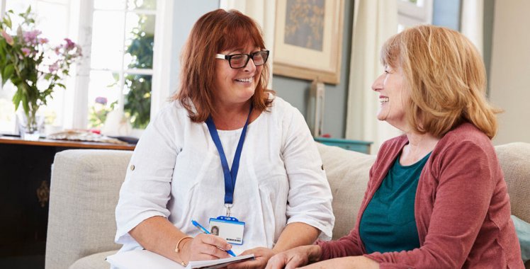 Two ladies having a chat